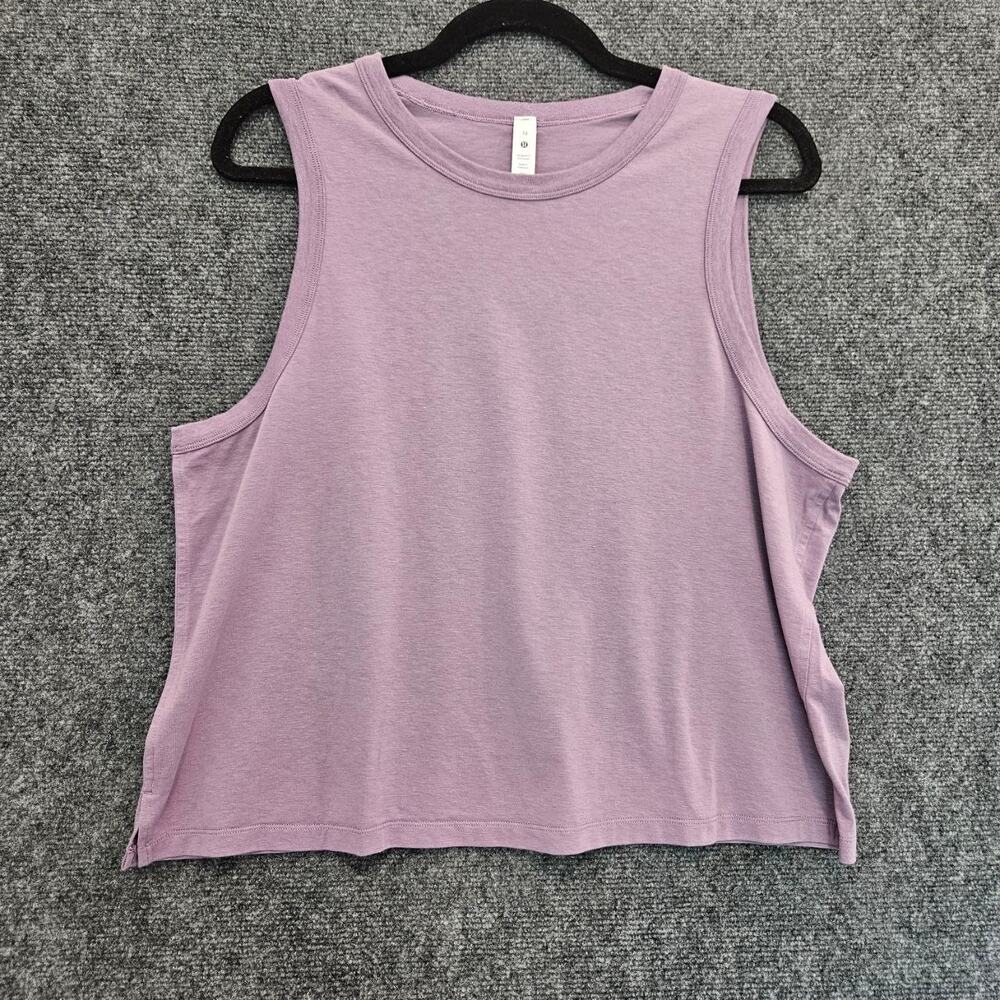 Lululemon Classic-Fit Cotton Blend Tank Top Lavender Purple Size 12
